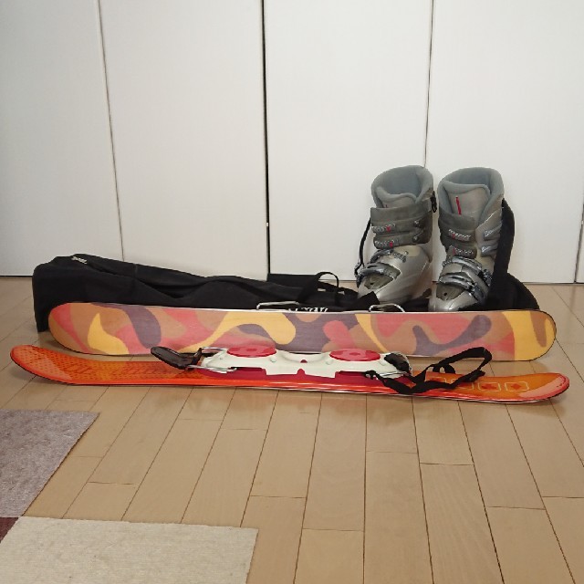 ショートスキー 98cm スキーブーツ 24cm　レディース