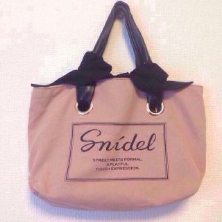 スナイデル(SNIDEL)のsnidel♡リボンリバーシブルバッグ(トートバッグ)