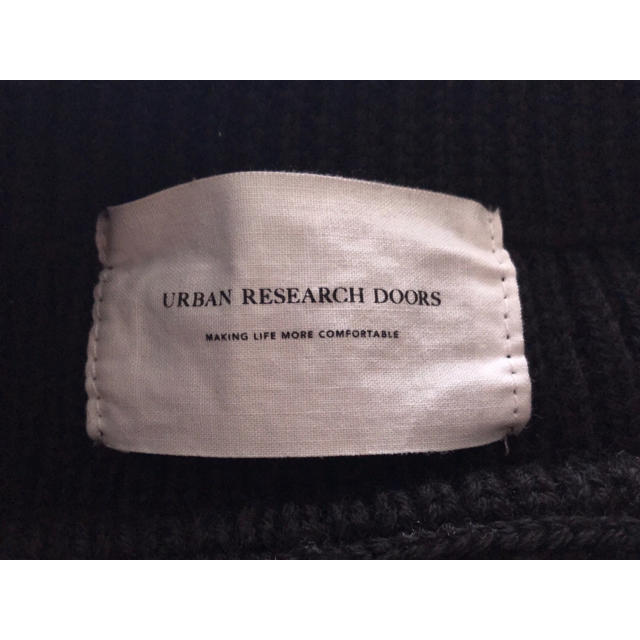 URBAN RESEARCH DOORS(アーバンリサーチドアーズ)のアーバンリサーチドアーズ 両畦スタンドニット ブラック メンズのトップス(ニット/セーター)の商品写真