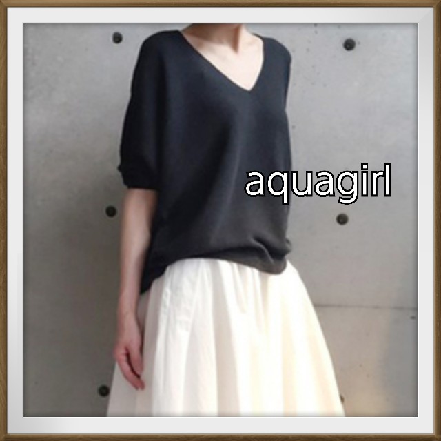 aquagirl(アクアガール)のアクアガール リネン混ニットプルオーバー レディースのトップス(ニット/セーター)の商品写真