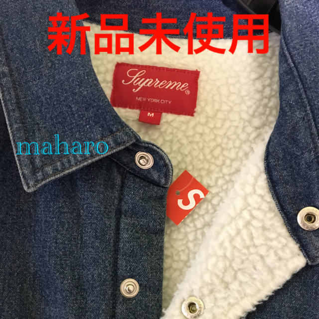 Supreme★Sherpa  Lined Denim Shirt Blue M 2