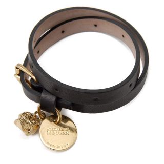 Alexander McQueen ブレスレット ブラック/メタリックブラック