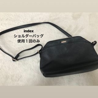 インデックス(INDEX)のhuさま専用 index ショルダーバッグ 黒 美品 使用１回のみ(ショルダーバッグ)