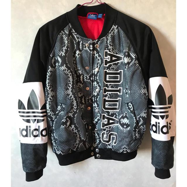 【美品】adidas アディダスオリジナルス　ナイロンジャケット 黒　パイソン