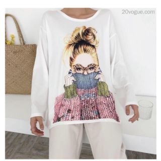 韓国ファッション  美品(Tシャツ(長袖/七分))