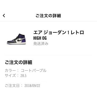 ナイキ(NIKE)のAIR JORDAN 1 RETRO HIGH OG COURT PURPLE(スニーカー)