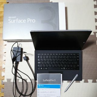 マイクロソフト(Microsoft)のsurfacePro3タイプカバー付き　美品(ノートPC)