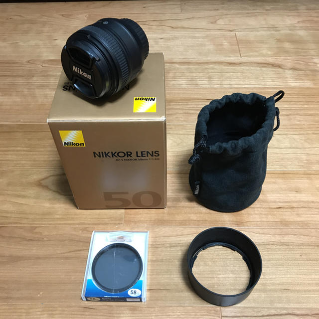 【動作品】AI AF Nikkor 35mm f/2D プロテクタ・純正フード付