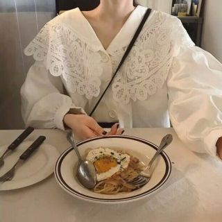 リリーブラウン(Lily Brown)のBIG VINTAGE LACY SAILOR BLOUSE.(シャツ/ブラウス(長袖/七分))