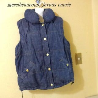 メルシーボークー(mercibeaucoup)のmercibeaucoup　jevous enprie♡デニムベスト(ダウンベスト)