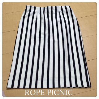 ロペピクニック(Rope' Picnic)のROPE PICNICストライプスカート(ひざ丈スカート)