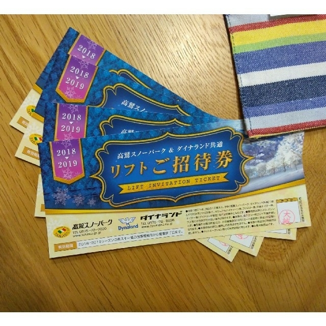 高鷲スノーパーク＆ダイナランド　一日券 チケットの施設利用券(スキー場)の商品写真