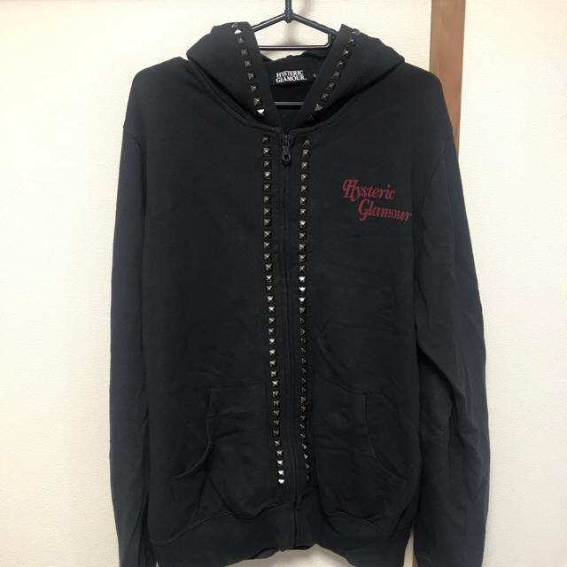 HYSTERIC GLAMOUR(ヒステリックグラマー)のHYSTERIC GLAMOUR メンズ パーカー スタッズ Lサイズ メンズのトップス(パーカー)の商品写真