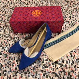 トリーバーチ(Tory Burch)のトリーバーチ フラットシューズ 7.5 ブルー(ハイヒール/パンプス)