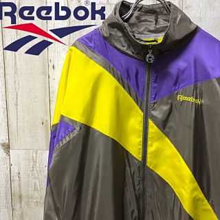 リーボック(Reebok)の古着 Reebok リーボック ベクター ビックロゴ  デカロゴ  L ナイロン(ナイロンジャケット)