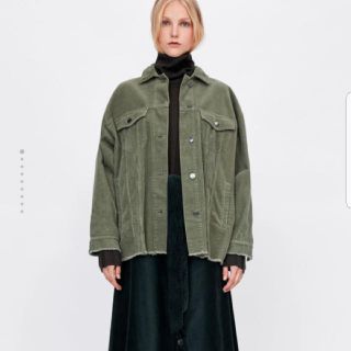 ザラ(ZARA)のZARA コーデュロイジャケット(ミリタリージャケット)