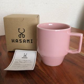 ハサミ(HASAMI)の波佐見焼 マルヒロ  マグカップ ブロックマグ ピンク(食器)