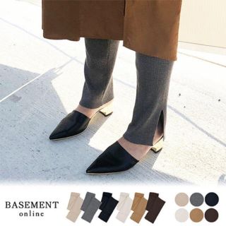 イエナ(IENA)の【新品未使用】グレー BASEMENT online スリットニットリブレギンス(その他)