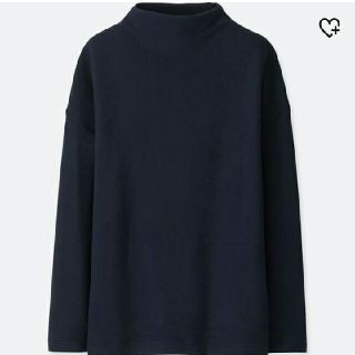 ユニクロ(UNIQLO)のソフトニットフリースハイネックT(カットソー(長袖/七分))