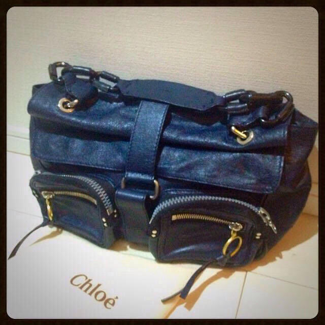 Chloe(クロエ)のchloe♡ネイビーバッグ レディースのバッグ(ハンドバッグ)の商品写真