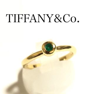 ティファニー(Tiffany & Co.)のTIFFANY＆Co. ティファニー 750YG エメラルド ベゼル リング (リング(指輪))