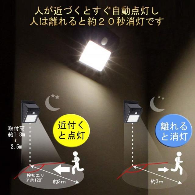 ☆ソーラータイプ☆　40LEDセンサーライト  インテリア/住まい/日用品のライト/照明/LED(その他)の商品写真