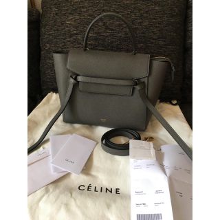 celine - セリーヌ☆ベルトバッグ マイクロ☆グレーの通販 by サフィ's