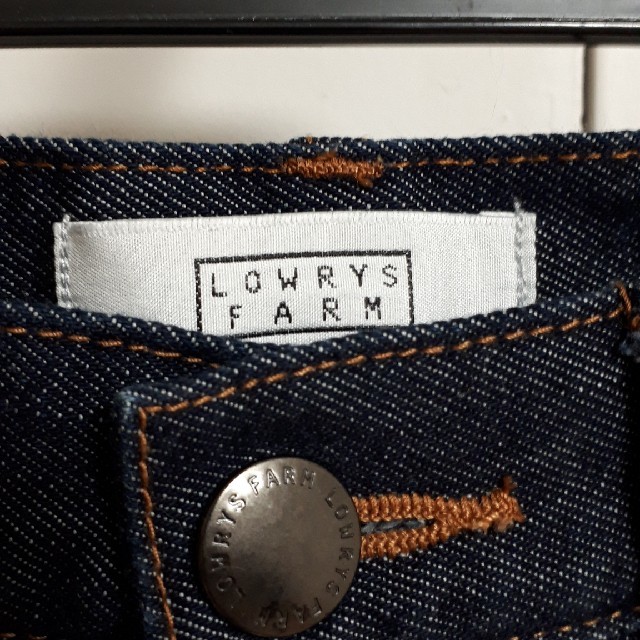 LOWRYS FARM(ローリーズファーム)のローリーズファームのハイウエストデニムワイドパンツ紺 Lサイズ レディースのパンツ(デニム/ジーンズ)の商品写真