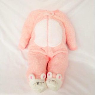 PRIMARK@baby♪イギリス♪新品12-18ｍ86ｃｍうさぎフリースオール(カバーオール)