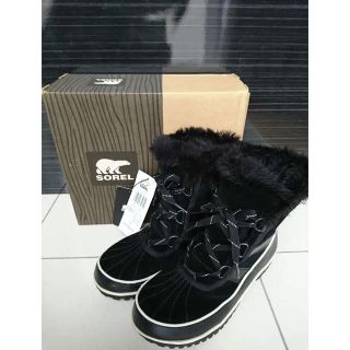 ソレル(SOREL)の美品☆ソレル ティボリⅡ 24センチ 7☆ブラック スノーブーツ(ブーツ)