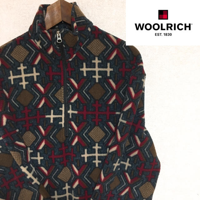 WOOLRICH(ウールリッチ)の年末セール！【希少】90s ヴィンテージ ウールリッチ ハーフジップフリース メンズのトップス(ニット/セーター)の商品写真