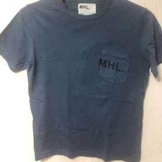 マーガレットハウエル(MARGARET HOWELL)のMHL.×URBAN RESEARCH 別注ロゴTシャツ　ブルー(Tシャツ/カットソー(半袖/袖なし))