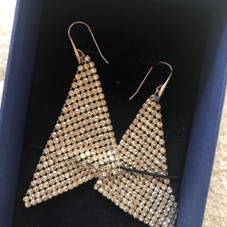 【Swarovski】スワロフスキー　Fitピアス　クリスタル　メッシュ