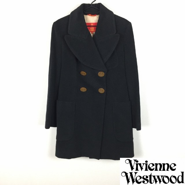 Vivienne Westwood(ヴィヴィアンウエストウッド)の美品 ヴィヴィアンウエストウッドレッドレーベル メルトンピーコート レディースのジャケット/アウター(ピーコート)の商品写真