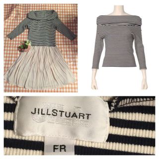 ジルバイジルスチュアート(JILL by JILLSTUART)のジルスチュアート♪黒白ボーダーオフショル(カットソー(長袖/七分))