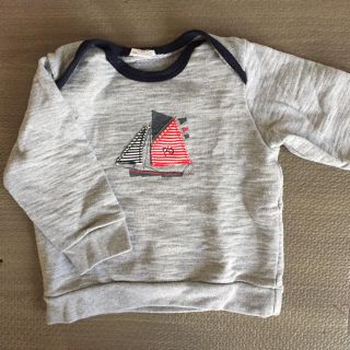 プチバトー(PETIT BATEAU)の美品 プチバトー トレーナー 12m 74センチ(トレーナー)