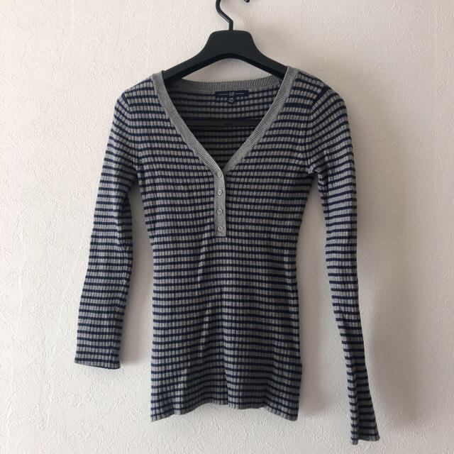 GAP(ギャップ)のGAPロングボーダーＴシャツ レディースのトップス(Tシャツ(長袖/七分))の商品写真