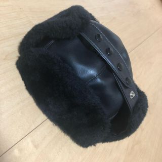 カシラ(CA4LA)のall leather trooper hat(ニット帽/ビーニー)