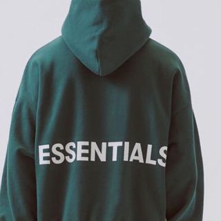 フィアオブゴッド(FEAR OF GOD)のESSENTIALS.fearofgodグリーンプルオーバーフーディ(パーカー)