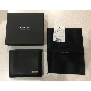 バーバリーブラックレーベル(BURBERRY BLACK LABEL)のバーバリー ブラックレーベル  二つ折り財布(黒・赤)(折り財布)