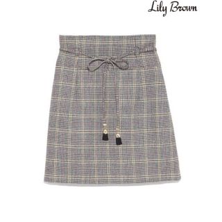 リリーブラウン(Lily Brown)のLily Brown チェック 台形スカート(ミニスカート)