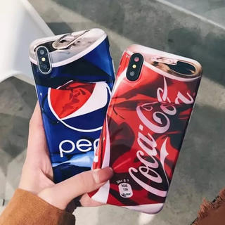 コカコーラ(コカ・コーラ)のつぶれ缶 コカコーラiPhoneケース ペプシiPhoneケース(iPhoneケース)