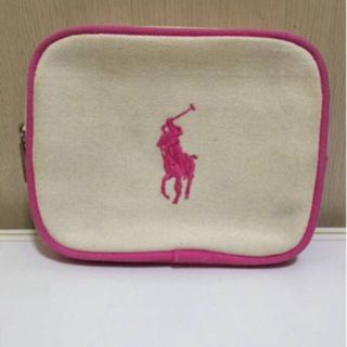 ポロラルフローレン(POLO RALPH LAUREN)の本物ラルフローレンのピンクビックポニーのポーチ　 (ポーチ)