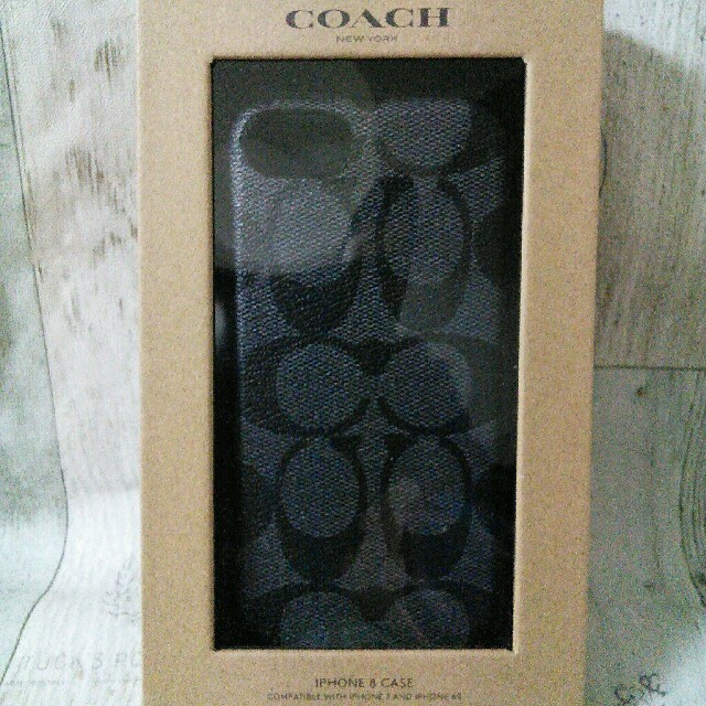 COACH コーチ iPhoneケース　チャコール×ブラック