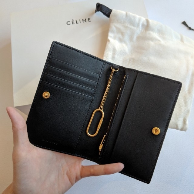 celine(セリーヌ)の【新品・限定品】CELINE カード・コインケース ゴールド ミニ財布 希少品 レディースのファッション小物(コインケース)の商品写真