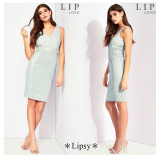 リプシー(Lipsy)の新品 未使用★Lipsyリプシー＊Vネックタイトワンピース UK8(ひざ丈ワンピース)