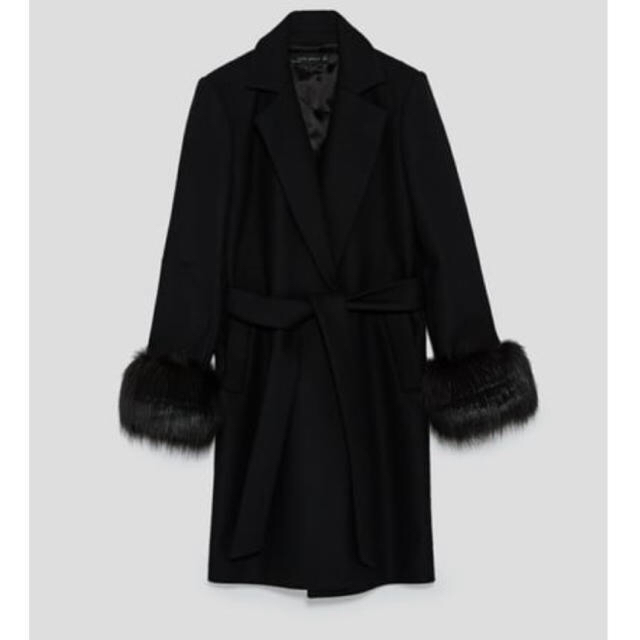 ZARA - ZARA 袖ファーコート ルシェルブルー ミラオーウェン ZARA - ZARA 袖ファーコート ルシェルブルー ミラオーウェン