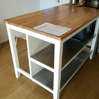 イケア(IKEA)のnau.様専用　アイランドキッチンカウンター(バーテーブル/カウンターテーブル)