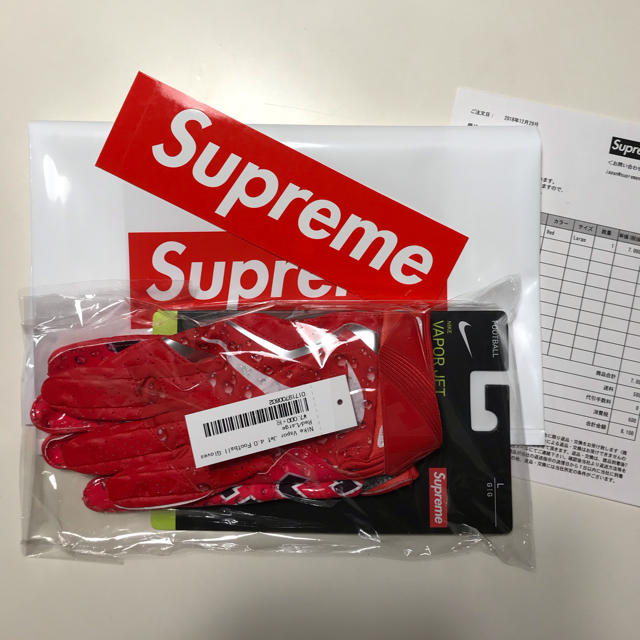 Supreme(シュプリーム)の込Supreme/Nike VaporJet4.0FootballGloves メンズのファッション小物(手袋)の商品写真