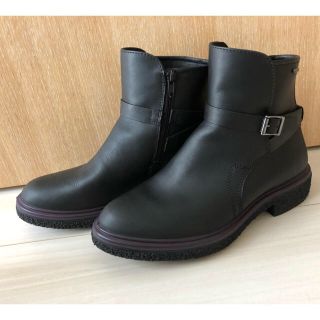 Ecco ゴアテックス ショートブーツ 黒 38(ブーツ)